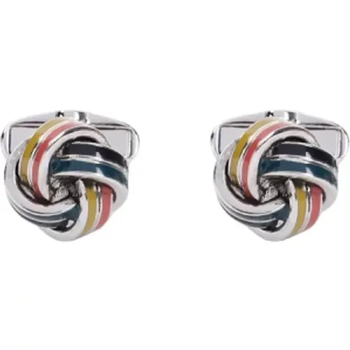 Artist Stripe Knot Cufflinks , male, Sizes: ONE SIZE - PS By Paul Smith - Modalova