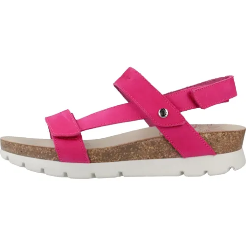 Flache Sandalen mit Klebeband , Damen, Größe: 38 EU - Panama Jack - Modalova