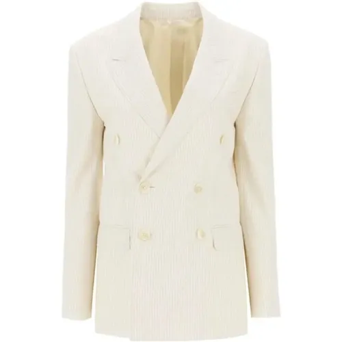 Striped Double-Breasted Jacket for Women , female, Sizes: S - Celine - Modalova