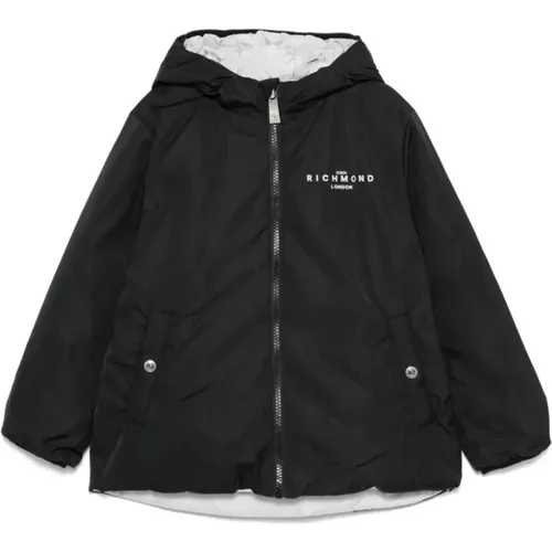 Reversible Hooded Puffer Jacket , male, Sizes: 12 Y, 14 Y, 8 Y, 16 Y, 6 Y, 4 Y, 10 Y - Richmond - Modalova