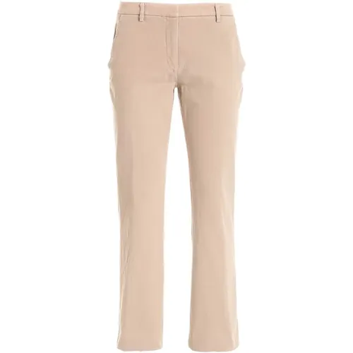 Cotton Elastane Trousers Made in Italy , female, Sizes: XS, L, S - True Royal - Modalova