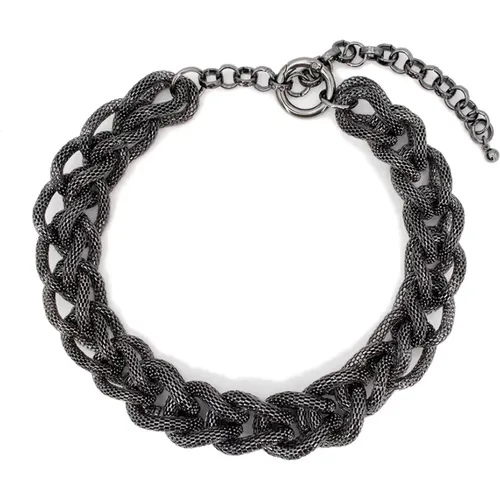 Diamond Chain Effect Necklace , female, Sizes: ONE SIZE - Antonelli Firenze - Modalova