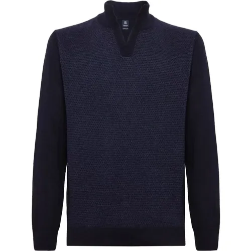 Cashmere Blend Mock Neck Sweater , Herren, Größe: L - Boggi Milano - Modalova