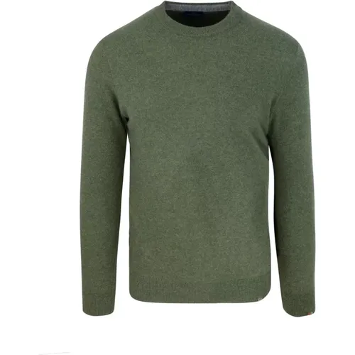 Grüner Rundhalsausschnitt Pullover Wollmischung , Herren, Größe: L - PAUL & SHARK - Modalova