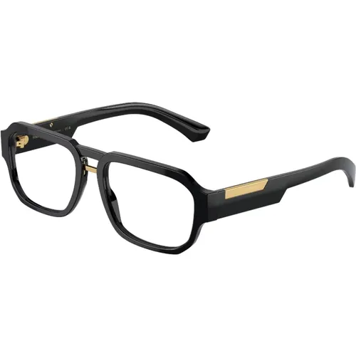 Quadratische Schwarze Brille Dg3389 Vista , unisex, Größe: ONE Size - Dolce & Gabbana - Modalova