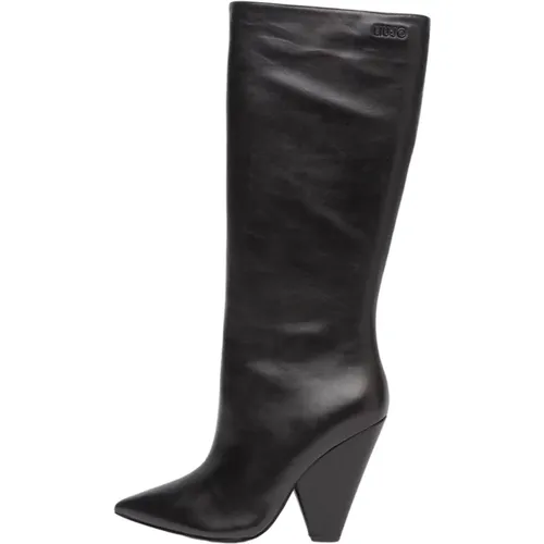 Guenda 02 Leather Cone Heel Boots , female, Sizes: 7 UK - Liu Jo - Modalova