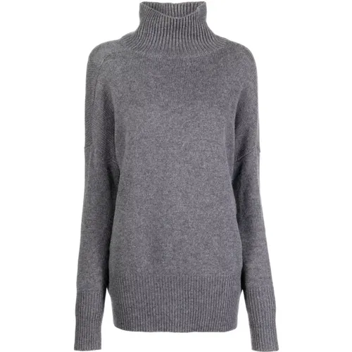 Grey Cashmere Sweater High Neck , female, Sizes: S, XS, M - Lisa Yang - Modalova