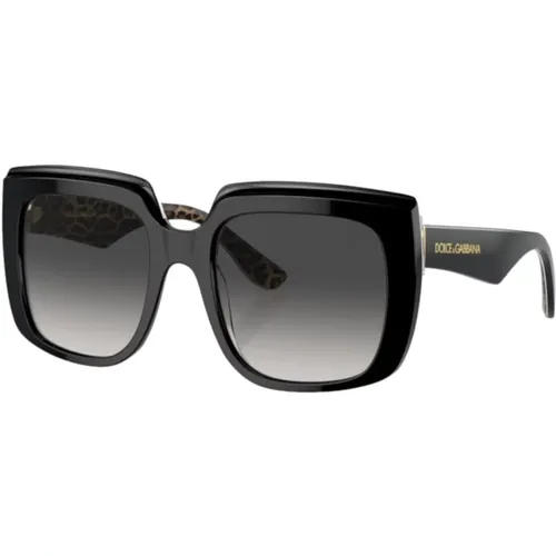 Leopardenmuster Sonnenbrille für Frauen , Damen, Größe: 54 MM - Dolce & Gabbana - Modalova