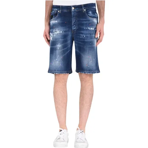 Bermuda Style Denim Shorts , male, Sizes: W35, W34, W33 - John Richmond - Modalova