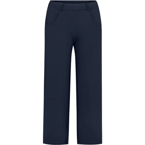 Navy Loose Crop Hose , Damen, Größe: 2XL - LauRie - Modalova