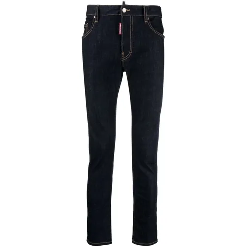 Blaue Skinny Jeans Klassisches Design , Herren, Größe: L - Dsquared2 - Modalova