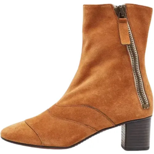 Pre-owned Suede boots , female, Sizes: 3 UK - Chloé Pre-owned - Modalova