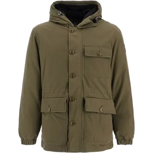 Wasserdichte Kurze Byrd Parka mit Daunen , Herren, Größe: S - Woolrich - Modalova