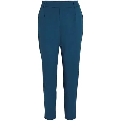 Blaue Damen Hose für Herbst/Winter , Damen, Größe: XS - Vila - Modalova