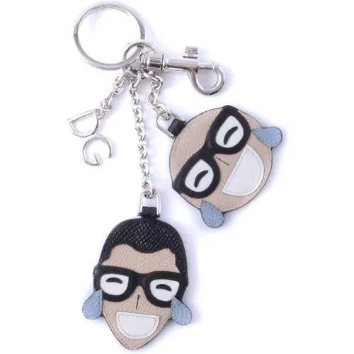 Men`s Designers Laughing Key Holder , male, Sizes: ONE SIZE - Dolce & Gabbana - Modalova