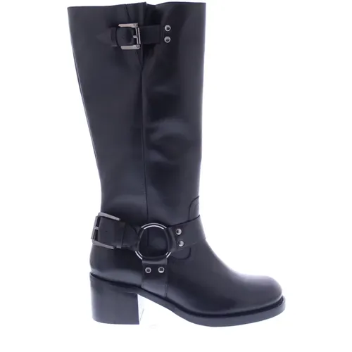 Damenstiefel im Vintage-Stil - schwarz , Damen, Größe: 38 EU - Bronx - Modalova