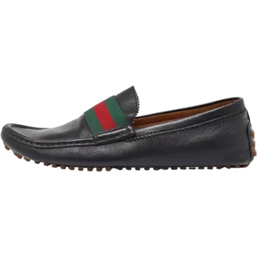 Pre-owned Leather flats , male, Sizes: 7 1/2 UK - Gucci Vintage - Modalova