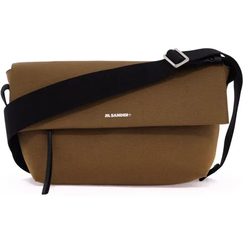 Canvas Utility Shoulder Bag with Logo , male, Sizes: ONE SIZE - Jil Sander - Modalova