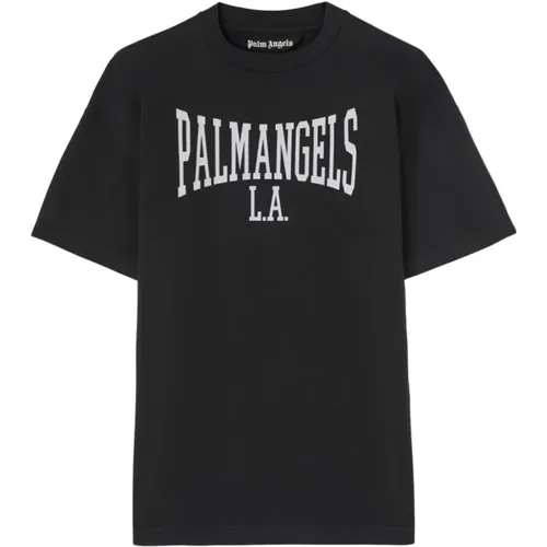 Schwarze T-Shirts Polos für Männer , Herren, Größe: L - Palm Angels - Modalova