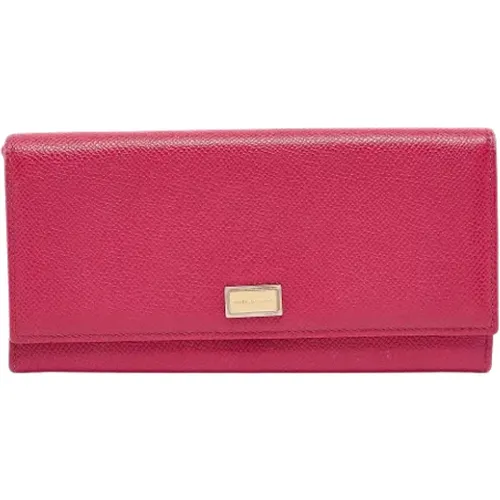 Pre-owned Leather wallets , female, Sizes: ONE SIZE - Dolce & Gabbana Pre-owned - Modalova