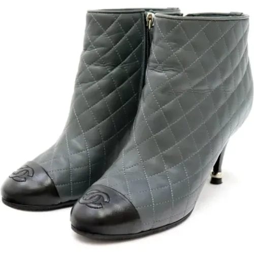 Pre-owned Leather Chanel Boots , female, Sizes: 3 UK - Chanel Vintage - Modalova