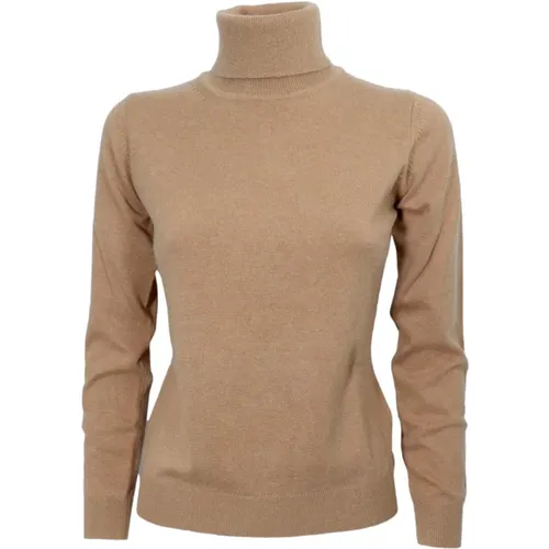 Turtleneck In Cashmere Wool And Silk , female, Sizes: XS, S, XL - Cashmere Company - Modalova