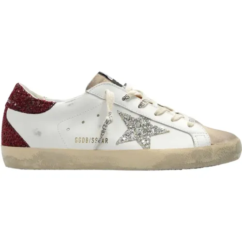 Super Star Leder Sneakers , Damen, Größe: 38 EU - Golden Goose - Modalova