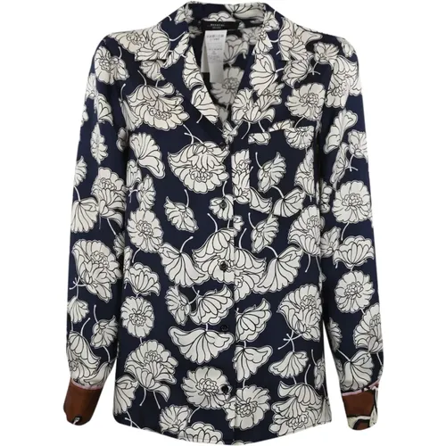 Silk Floral Pajama Style Shirt , female, Sizes: M - Max Mara Weekend - Modalova