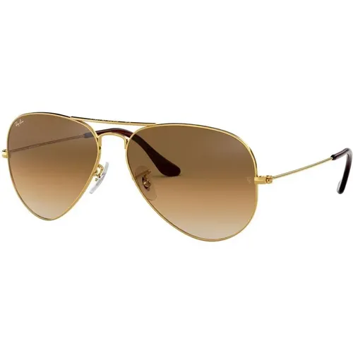 Klassische Aviator Sonnenbrille in Gold , unisex, Größe: 55 MM - Ray-Ban - Modalova