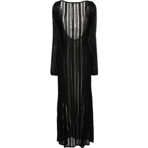 Elegantes Langes Schwarzes Kleid Verkauf , Damen, Größe: S - Charo Ruiz Ibiza - Modalova
