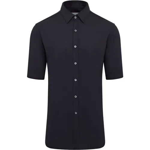 Luxury Cotton Cashmere Stretch Shirt Navy , male, Sizes: XL, 2XL, 3XL, L - Canali - Modalova