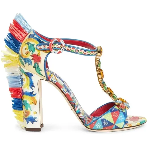 Womens Shoes Sandals Blue Ss22 , female, Sizes: 2 1/2 UK - Dolce & Gabbana - Modalova