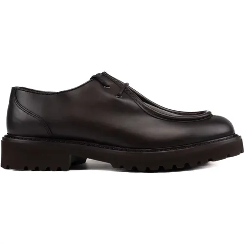 Leather Lace-Up Moccasins Low Heel Shoes , male, Sizes: 8 1/2 UK, 8 UK, 6 1/2 UK, 7 UK, 9 1/2 UK, 10 UK, 9 UK, 6 UK, 5 UK, 7 1/2 UK - Doucal's - Modalova