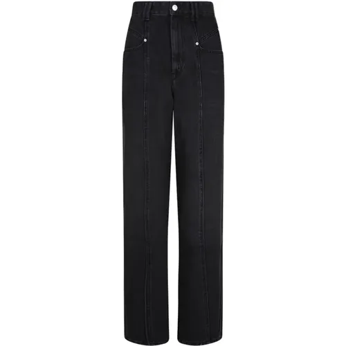 Schwarze Vetan Denim Jeans - Isabel marant - Modalova