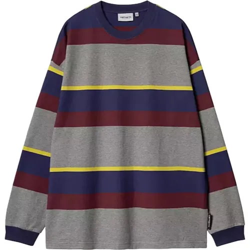 Striped Long Sleeve T-Shirt Sundling Aura , male, Sizes: M, XL, L, S - Carhartt WIP - Modalova