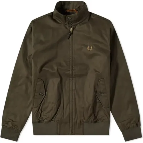 Waxed Cotton Harrington Jacket , male, Sizes: 2XL - Fred Perry - Modalova