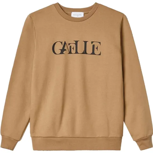 Brauner Pullover Casual Trendy Stilvoll Bequem , Damen, Größe: S - Gaëlle Paris - Modalova