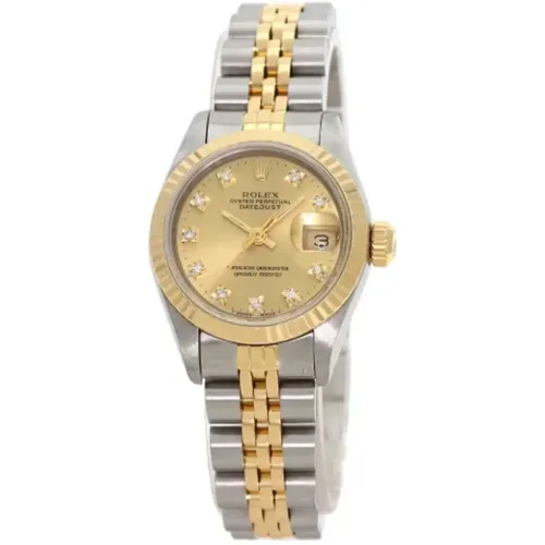 Pre-owned Gold watches , female, Sizes: ONE SIZE - Rolex Vintage - Modalova