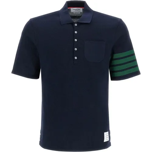 Bar Polo-Shirt mit gerippter Tasche - Thom Browne - Modalova