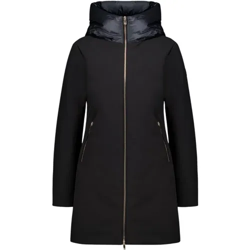 Mire 2.2 - Lange schwarze Softshell-Jacke mit Kapuze , Damen, Größe: L - Ciesse Piumini - Modalova