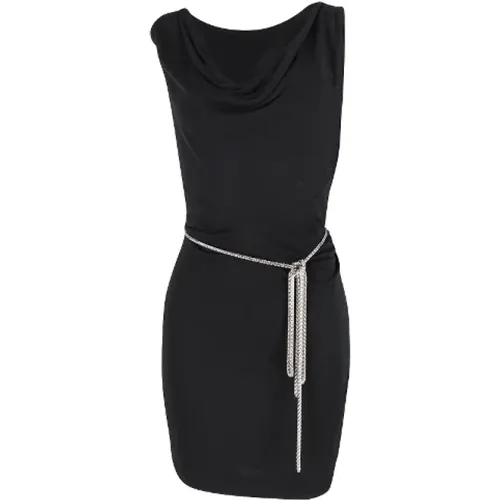 Luxurious Draped Chain Belt Dress , female, Sizes: M - Gucci Vintage - Modalova