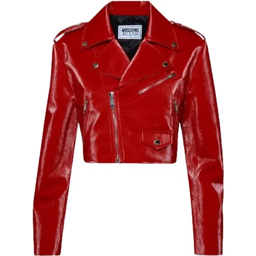 Women's Clothing Jackets & Coats Rosso Ss24 , female, Sizes: XS, S - Moschino - Modalova
