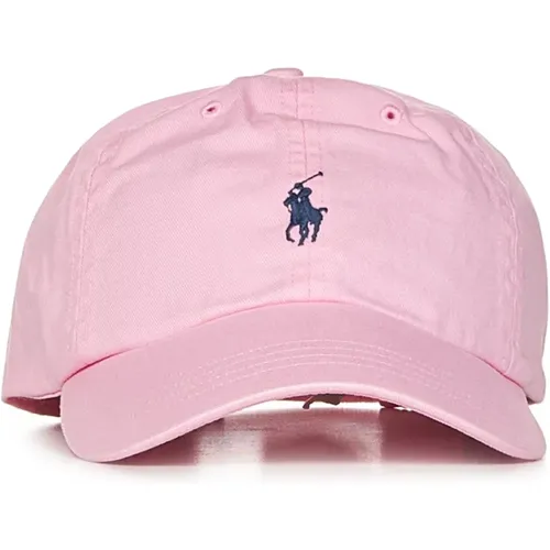 Rosa Hüte mit Blauem Pony-Logo - Polo Ralph Lauren - Modalova