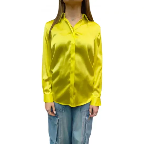 Gelbe Seidenbluse Cedro Modell , Damen, Größe: XL - Elisabetta Franchi - Modalova