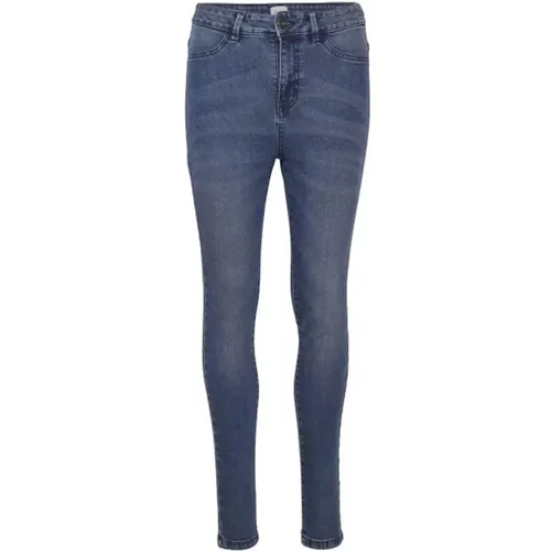 Skinny-Fit High Waist Jeans, Classic Wash , female, Sizes: M, XS, L, S - Saint Tropez - Modalova