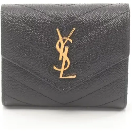 Pre-owned Leather wallets , female, Sizes: ONE SIZE - Saint Laurent Vintage - Modalova