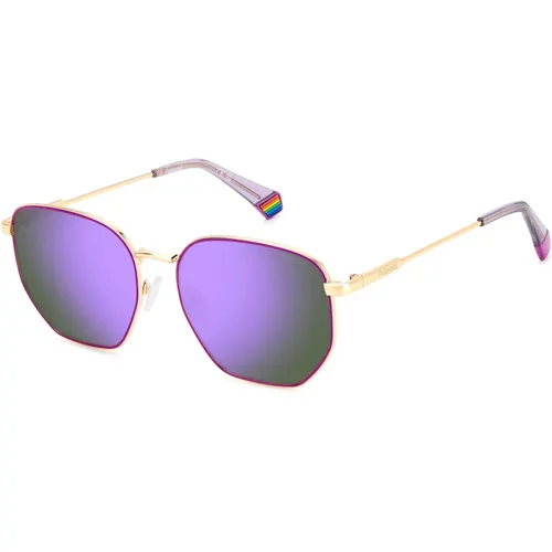 Gold Violet Sunglasses PLD 6214/S/X , unisex, Sizes: 56 MM - Polaroid - Modalova