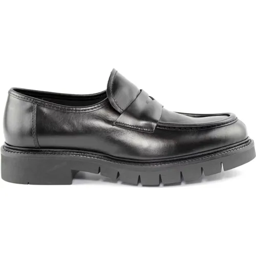 Leather Loafer Shoe , male, Sizes: 10 UK, 9 UK - Marco Ferretti - Modalova