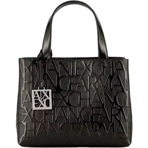 Metal Logo Shopping Bag , female, Sizes: ONE SIZE - Armani Exchange - Modalova