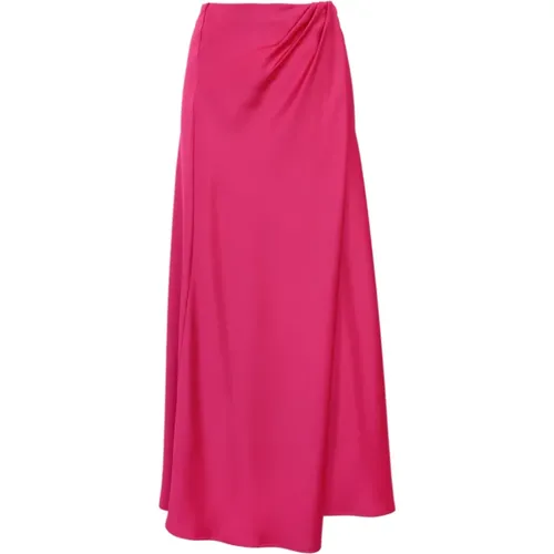 Satin Crossed Skirt , Damen, Größe: S - pinko - Modalova